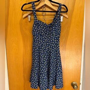 AUW Navy Floral Mini Dress